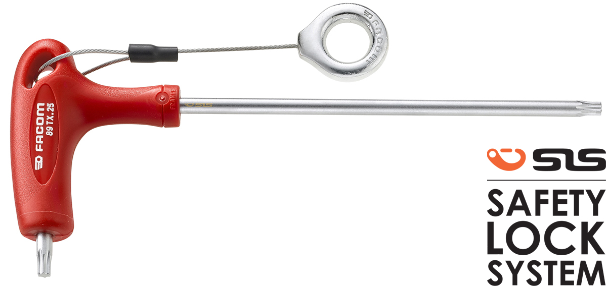 Facom 1-Piece Torx Key, T Shape, Long, Short Arm