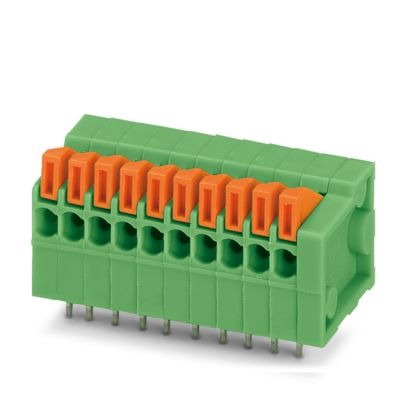 Phoenix Contact FFKDSA1 Series PCB Terminal Block, 11-Contact, 2.54mm Pitch, Wave Soldering, 1-Row, Push In Spring