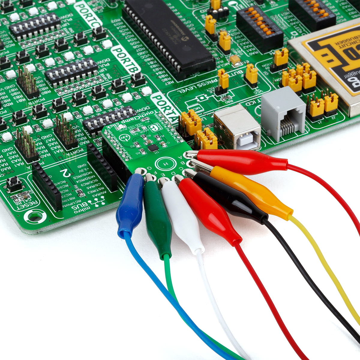 mikroe-2294 MikroElektronika TouchClamp Capacitive Touch mikroBus Click Board for TPL0501
