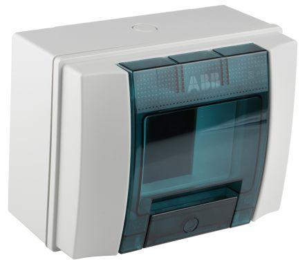 ABB 4 Way Plastic Consumer Unit, 63A, IP65 MISTRAL65
