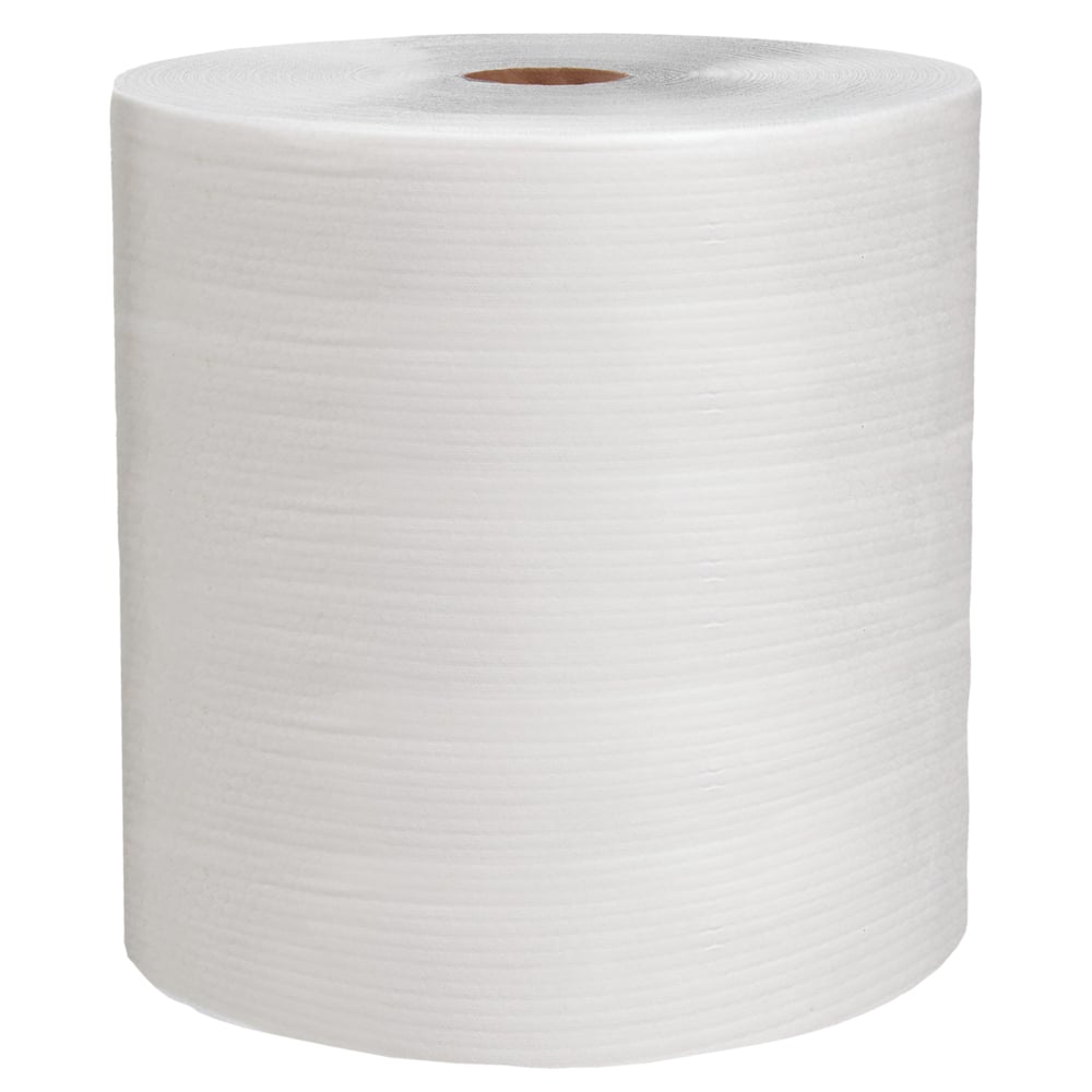 8377 WYPALL X80 Power Clean Heavy Duty Cloths  White Wipes for Hand Cleaning, Dry Use, Roll of 475, 315 x 310mm, Single