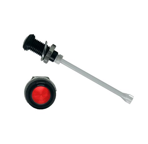 RHD-1890-F9PZR67PR Bivar, Panel Mount Vertical LED Light Pipe, Red Round Lens