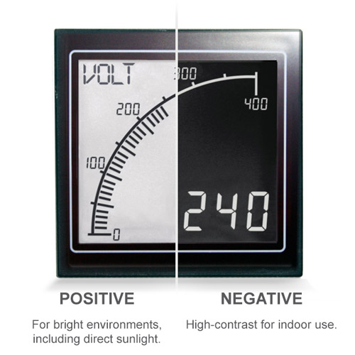 apm-m2-apo Trumeter APM LCD Digital Panel Multifunction Meter for Frequency, Voltage, MPS,  68 mm  x 68 mm