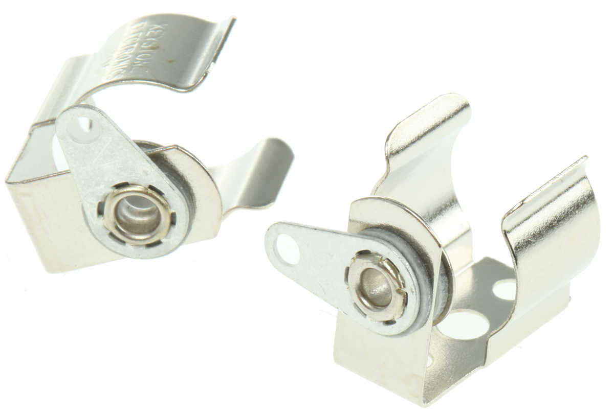 Keystone AA Battery Clip, Solder Tag Contact