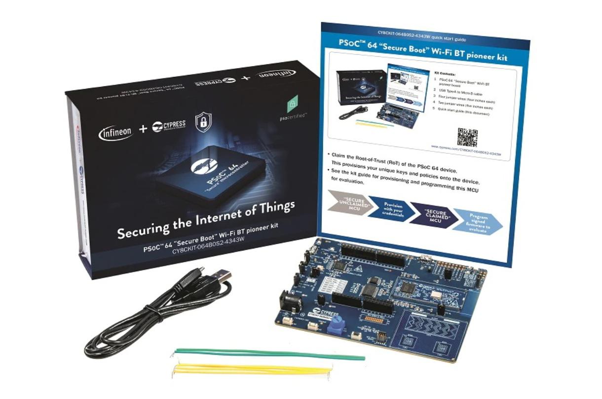 Infineon PSOC™ 64 Secure Boot AIROC Wi-Fi BT Pioneer Kit PSoC 64 Bluetooth, WiFi Evaluation Board for Arduino Shields