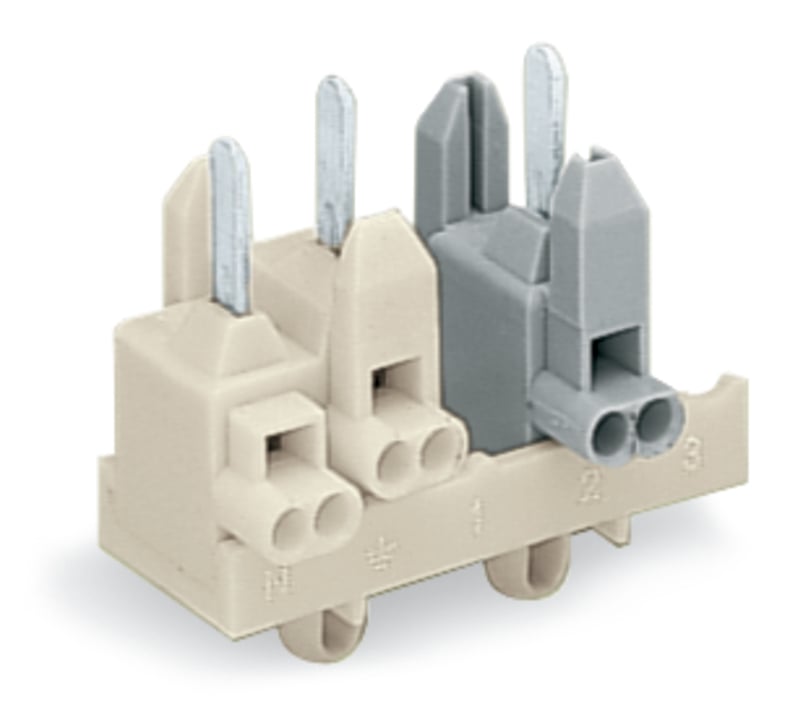 WAGO 277 Series Male Lighting Connector, 3-Pole, Male, 3-Way, Plug-In Mount, 10A
