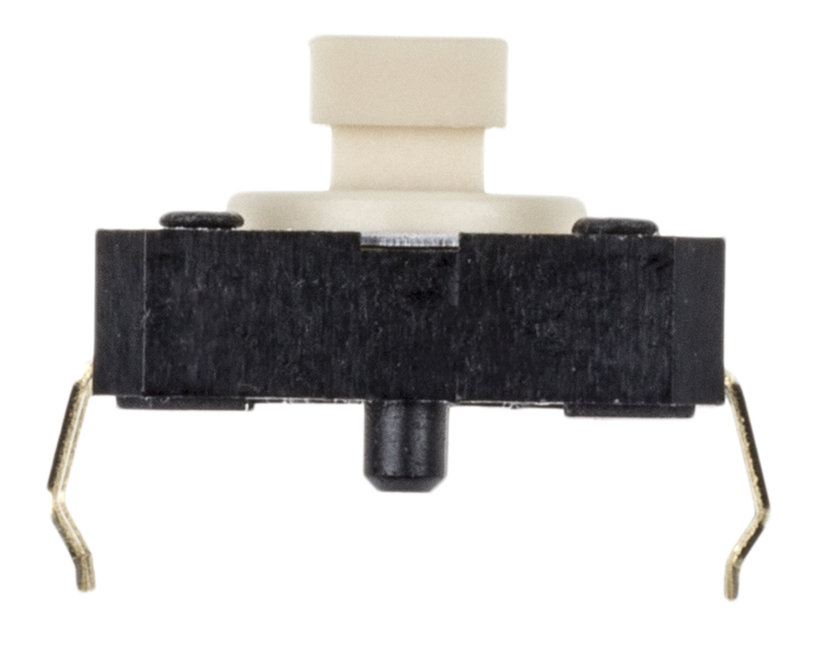 b3f-4050 Omron Ivory Plunger Tactile Switch, SPST 50 mA @ 24 V dc 3mm Through Hole