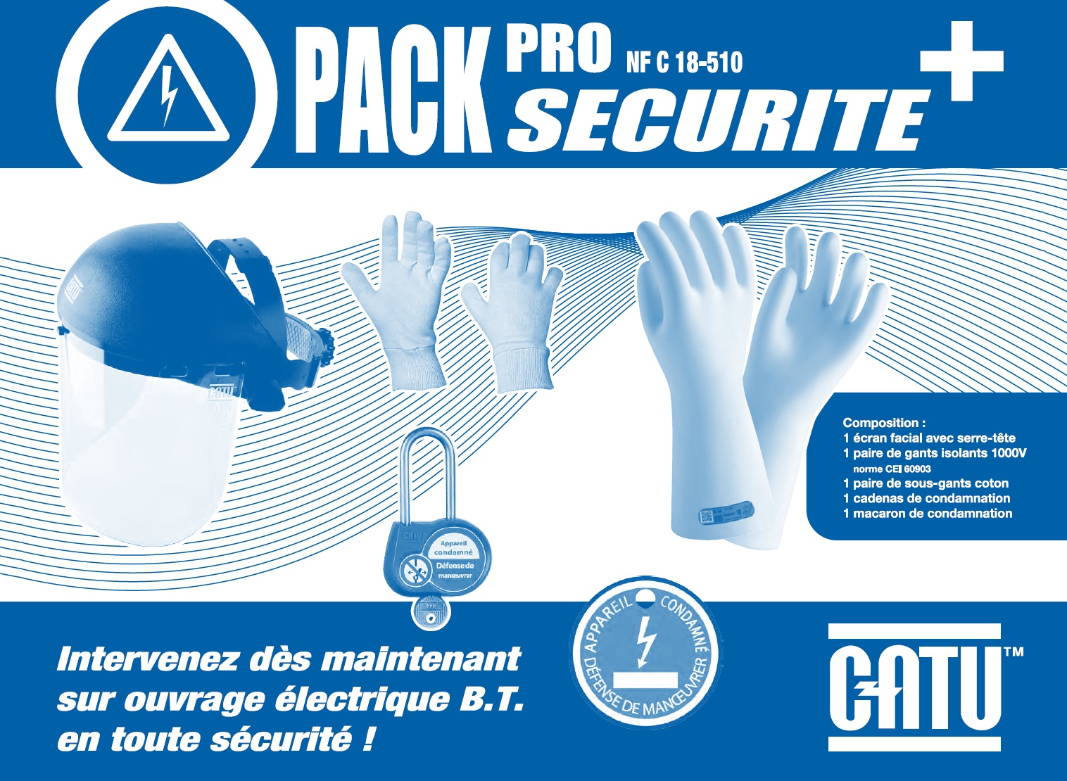 Catu 1-Lock Electrician Lockout Kit, 6mm Shackle