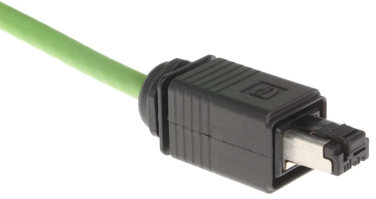 09457451151 HARTING, 10m Cat5, Green RJ45 to Male RJ45 Male, U/FTP Shielded, Terminated PVC Sheath