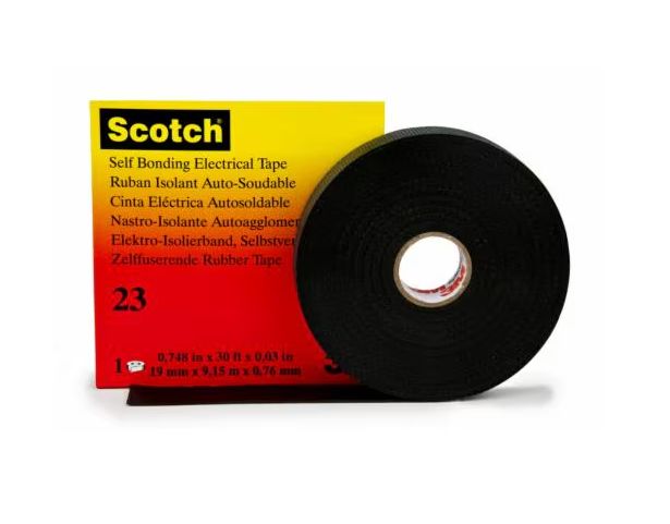 7000138529 3M Rubber Splicing Tape Black Ethylene Propylene Rubber Electrical Insulation Tape, 38.1mm x 9.1m