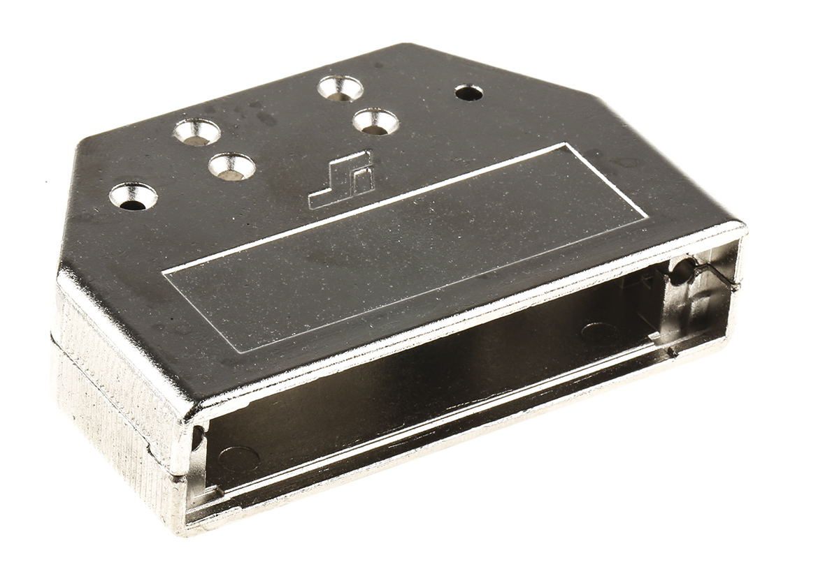 Amphenol Communications Solutions 8655MH Series Die Cast Zinc D Sub Backshell, 50 Way, Strain Relief