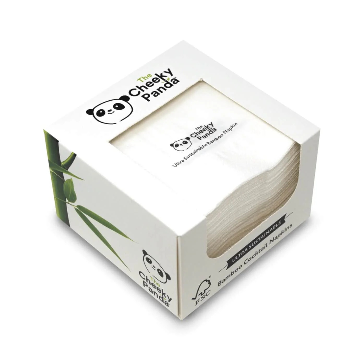 The Cheeky Panda Ltd PFCNAPKXL4 Dry Biodegradable Wipes, Box of 100, 390 x 390mm