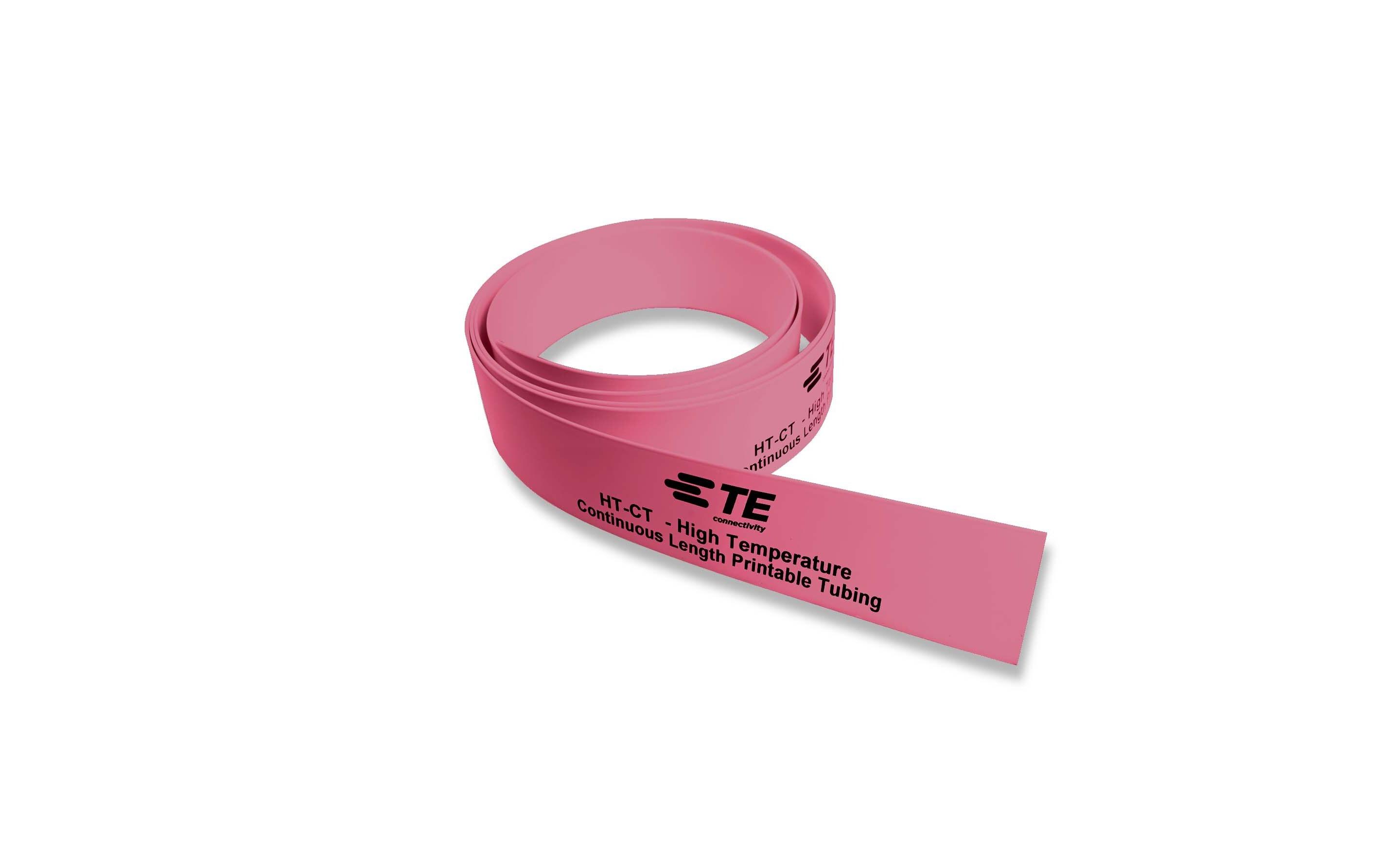 TE Connectivity Cross Linked Polyolefin Pink Cable Sleeve, 50m Length, HT-CT Series