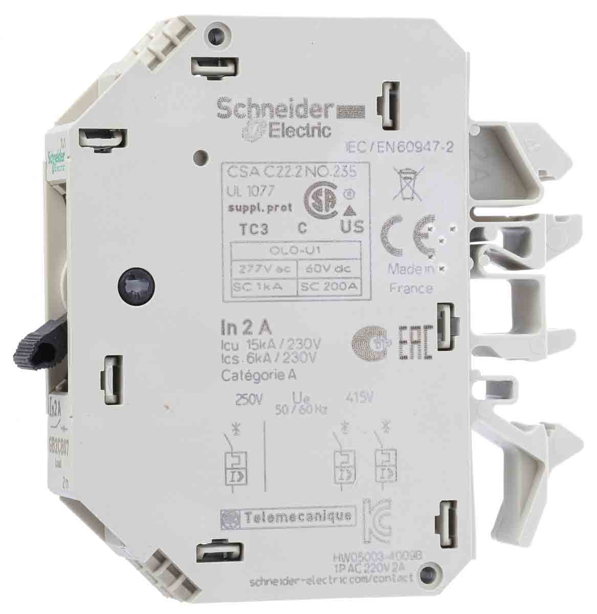 Schneider Electric 2A 1P Pole Thermal Magnetic Circuit Breaker, 277 V ac, 415 V ac GB2