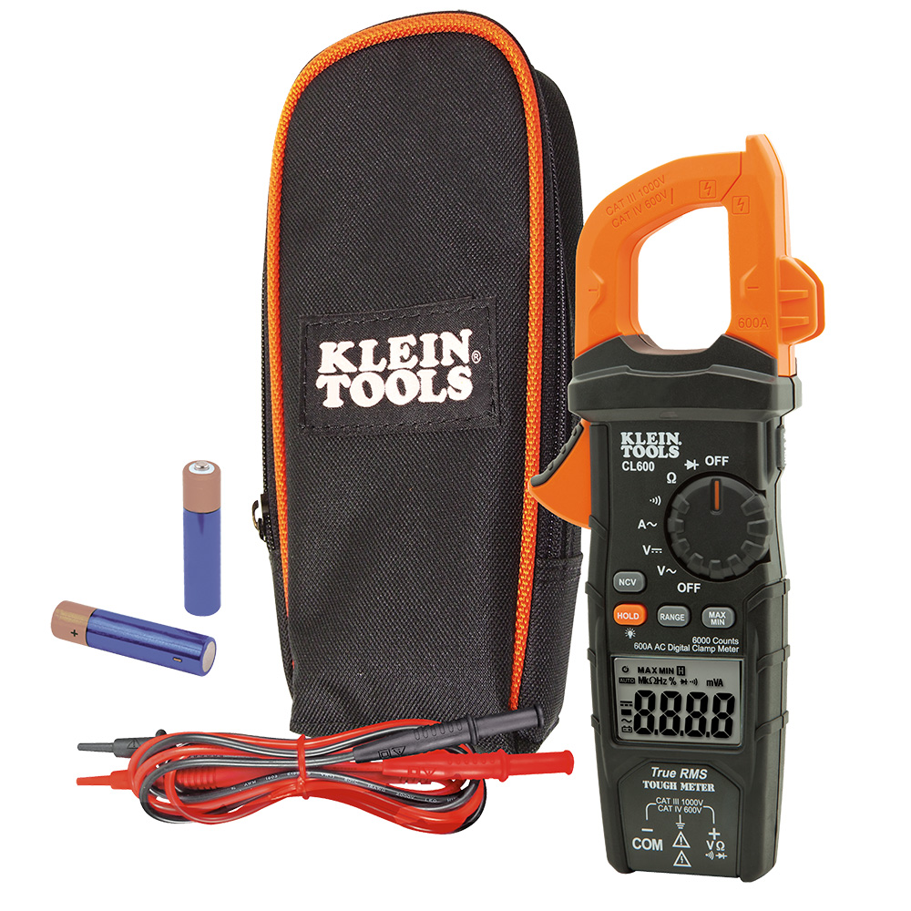 cl600 Klein Tools CL600 Clamp Meters, Max Current 600A ac CAT III 1000V