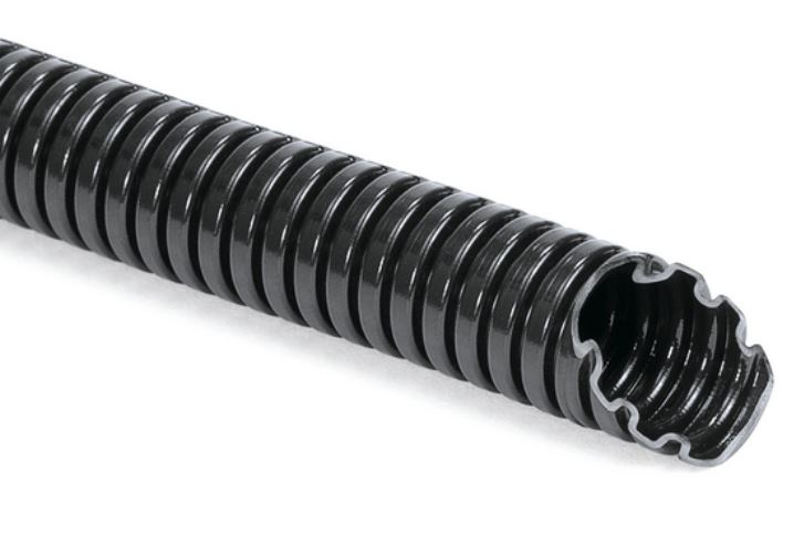 HellermannTyton Flexible Conduit, 21mm Nominal Diameter, Polyamide 6, Black