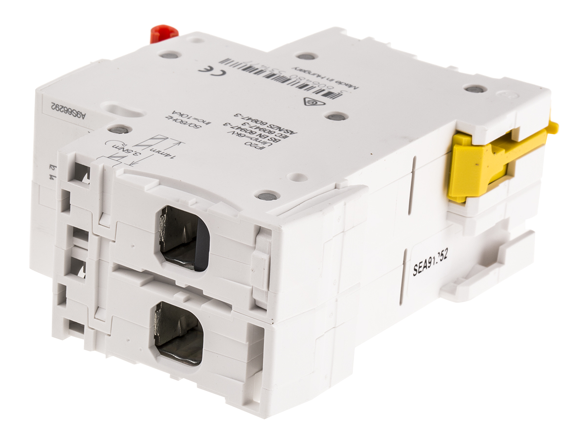 sea91252 Schneider Electric Switch, Panel, DIN Rail 2P Switch Disconnector Circuit Trip for use with Acti 9 Isobar A type