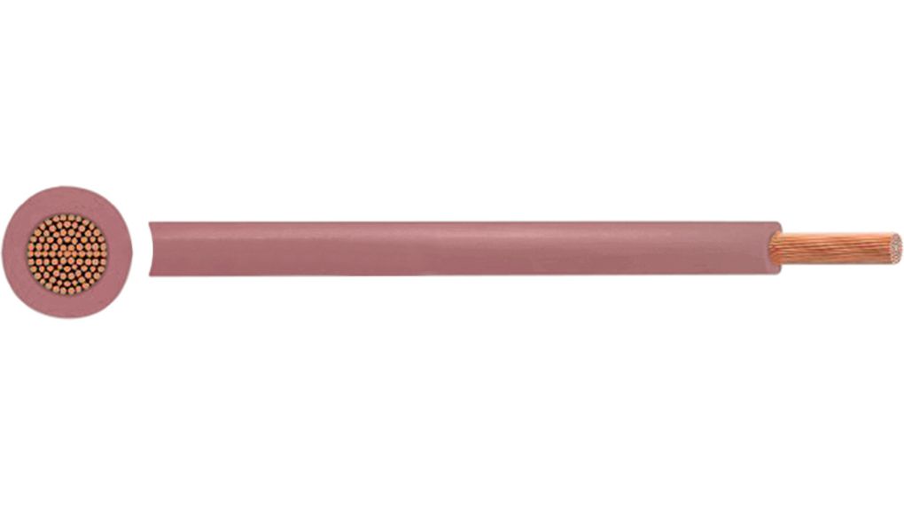 RND RND 475 Series Pink 0.75 mm² Hook Up Wire, 18 AWG, 100m, PVC Insulation, RND 475-00597