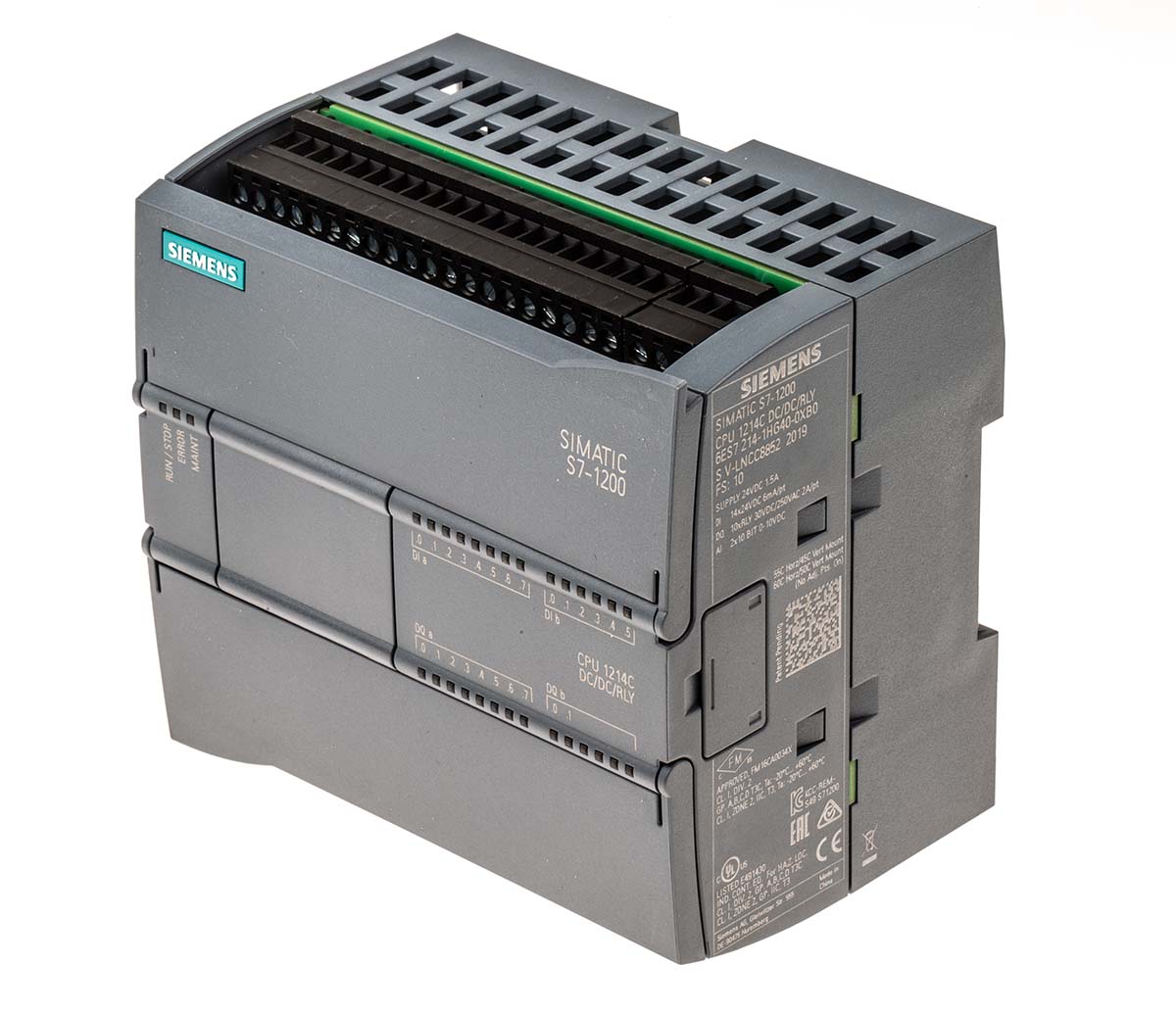 6es7214-1hg40-0xb0 Siemens SIMATIC S7-1200 Series PLC CPU, Relay Output, 14-Input, Analogue Input