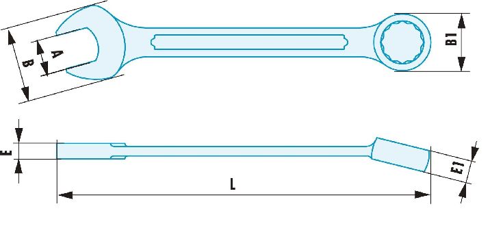 44027sr Facom 440 Series Spanner, 27mm, Metric, Double Ended, 290 mm Overall