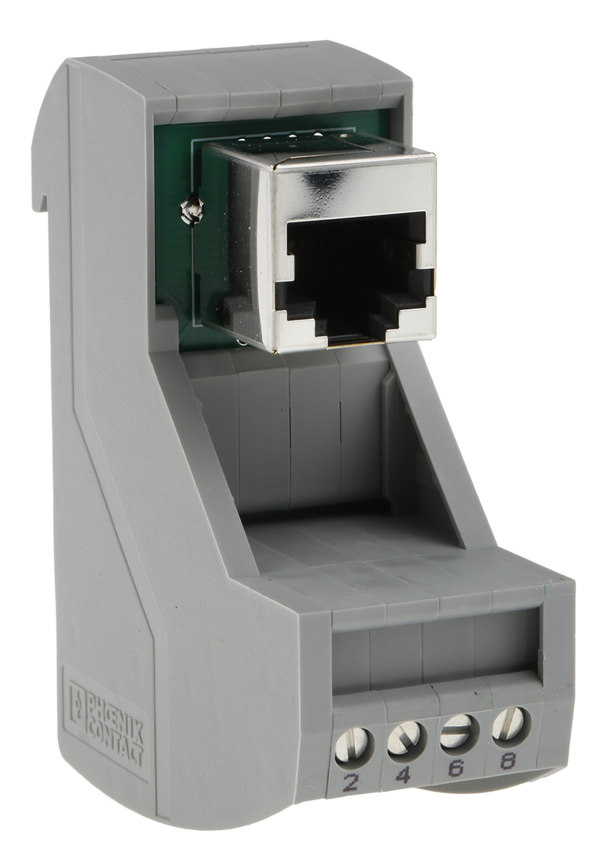 2900701 Phoenix Contact VIP-3/SC/RJ45 Series 8-Contact Female Interface Module, RJ45 Connector, DIN Rail Mount, 4A