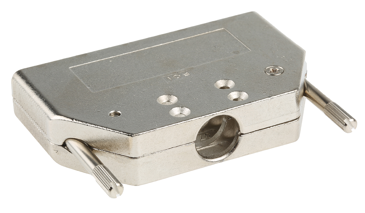 Amphenol FCI 8655MH Series Die Cast Zinc D-sub Connector Backshell, 37 Way, Strain Relief