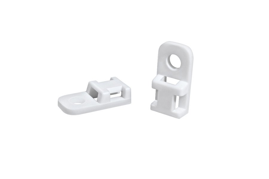 HellermannTyton White Polyamide 6.6 (PA66) Mounting with fixing by screws