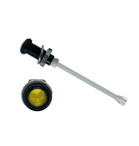 RHD-2140-F9PZY67PR Bivar, Panel Mount Vertical LED Light Pipe, Yellow Round Lens