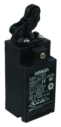 Omron D4N Series Roller Lever Top Plunger, NO/NC, IP67, DPST