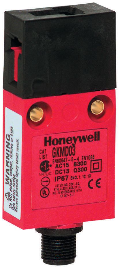 Honeywell GKM Safety Interlock Switch, 1NC/1NO, Keyed, Glass Filled PET