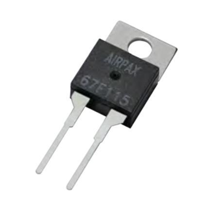 Sensata Airpax Bi-Metallic Thermostat, 130°C Max, Close On Rise, Automatic Reset, Surface Mount