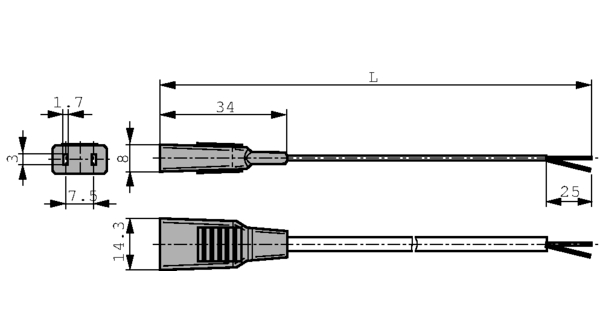 960325 Feller Fan Lead, 1.5 m for use with Fan