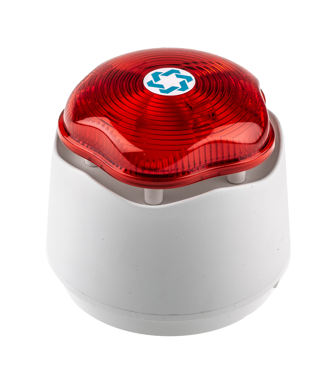 Hosiden Besson Banshee Excel Lite Series Red Sounder-Beacon Combination, IP45, IP66 30V dc Side, Rear, Bayonet 110 dB @