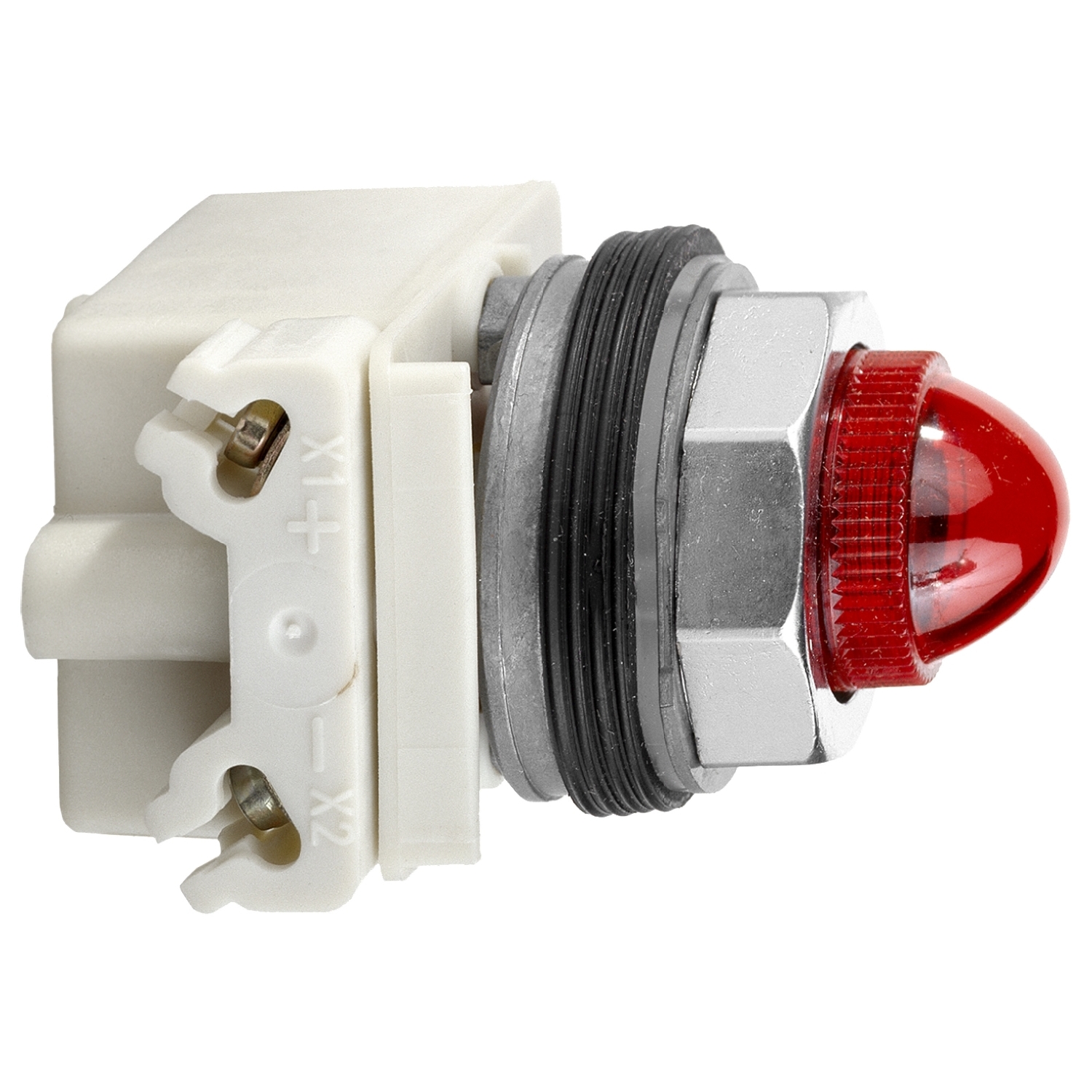 Schneider Electric, Harmony 9001K Red Incandescent Lamp Pilot Light, 30 mm Cutout, IP66, Dome, 120V