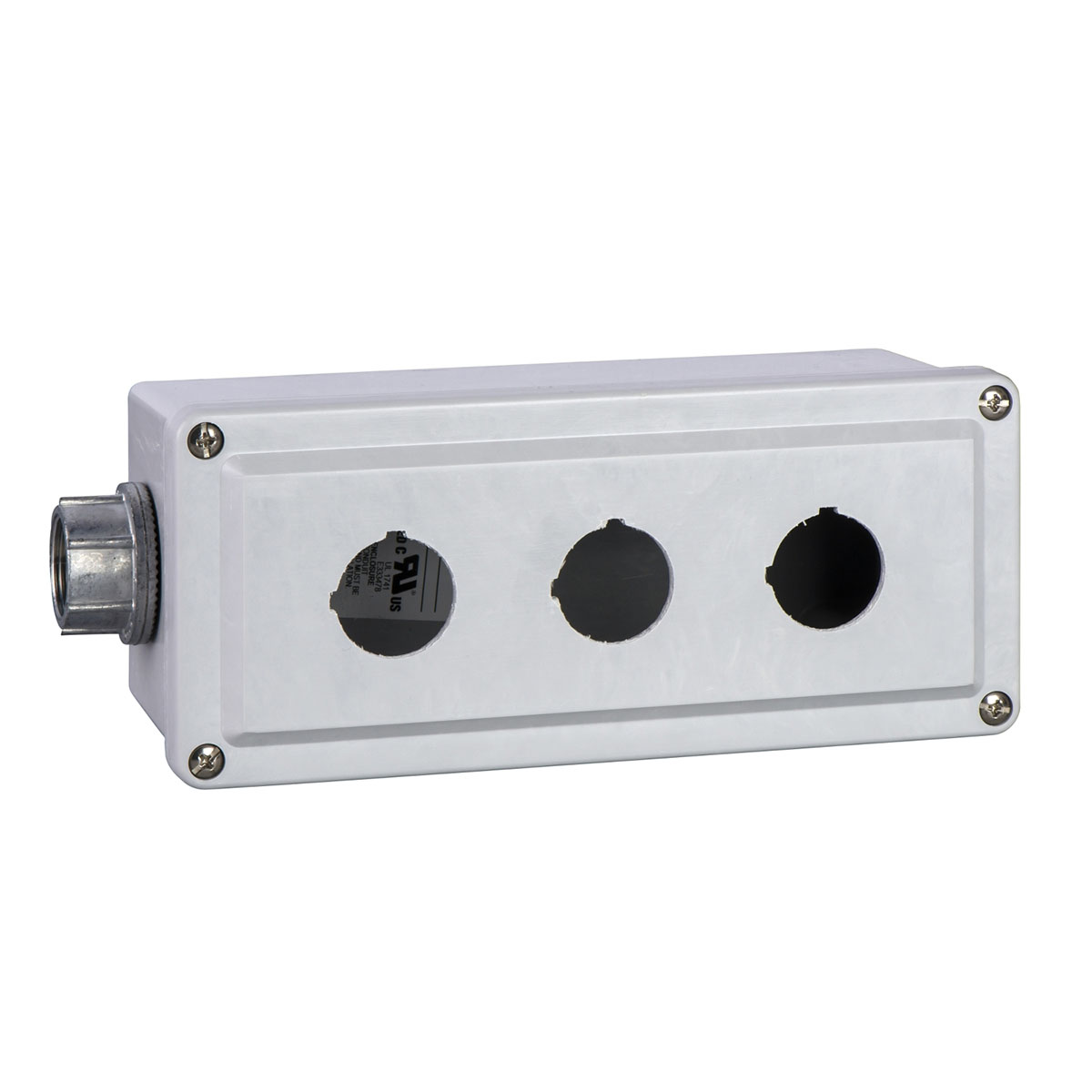 Schneider Electric Aluminium Harmony 9001K Push Button Enclosure - 3 Hole 30 mm Diameter