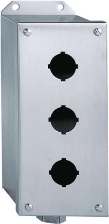 Schneider Electric Stainless Steel Harmony 9001K Push Button Enclosure - 1 Hole 30 mm Diameter