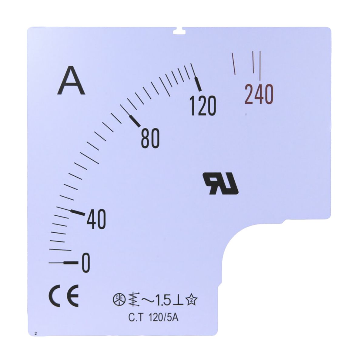 RS PRO For Use With  96 x 96 Analogue Panel Ammeter