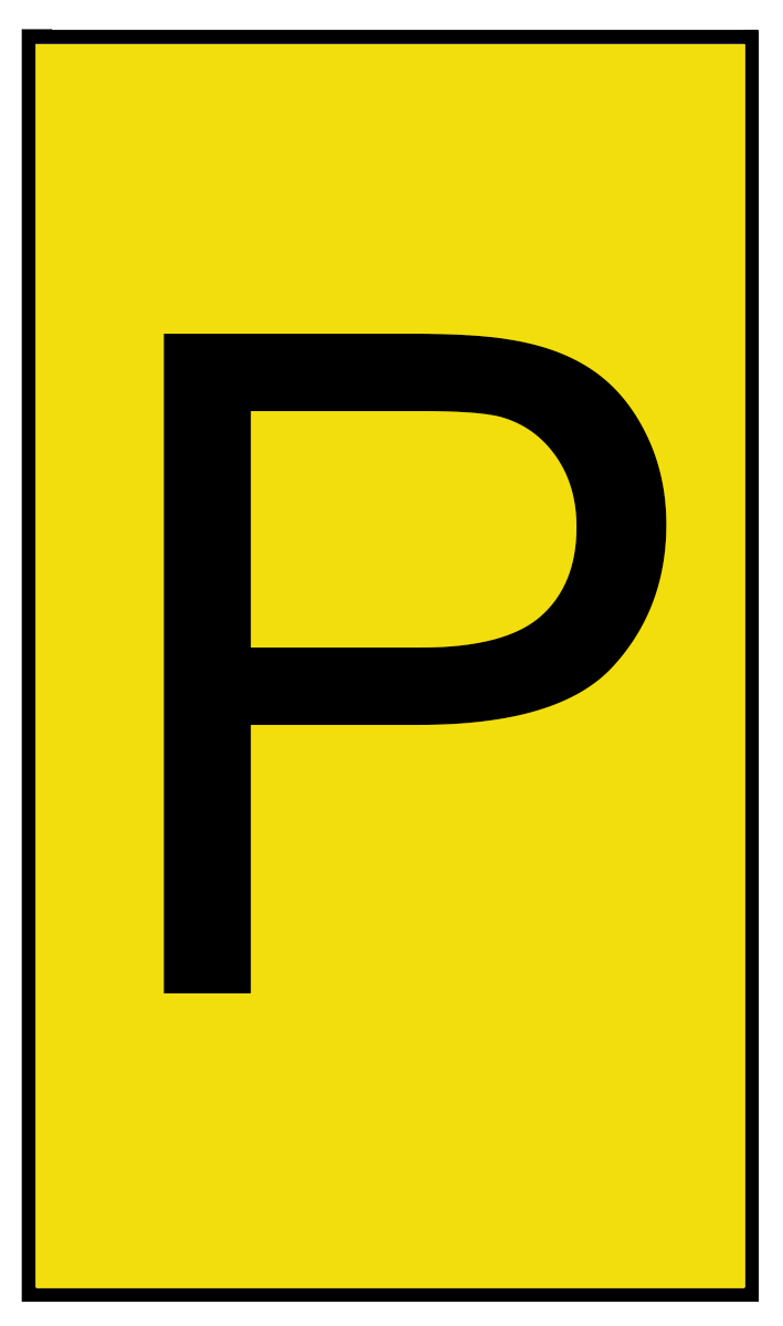 HellermannTyton Ovalgrip Slide-On Cable Marker, Black, Pre-printed "P", 6 mm Cable Yellow, 2.5 mm Cable, 901-10467