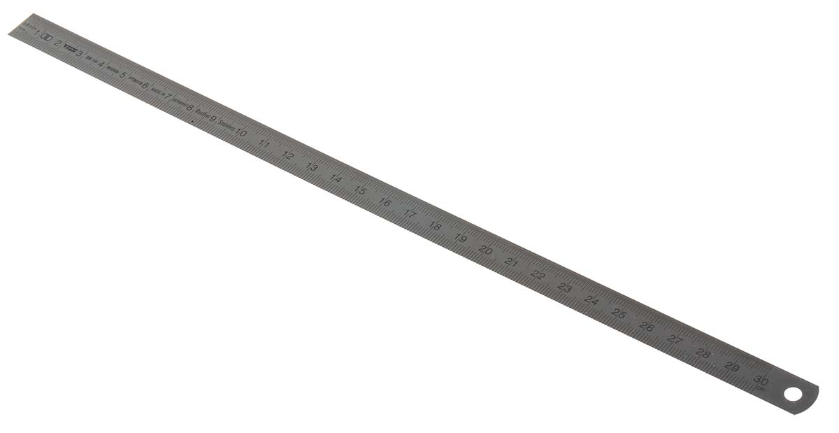 MikronTec 30 mm Stainless Steel Flatness Ruler Metric