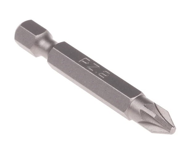 RS PRO Pozidriv Screwdriver Bit, PZ2 Tip, 1/4 in Drive, 50mm Overall
