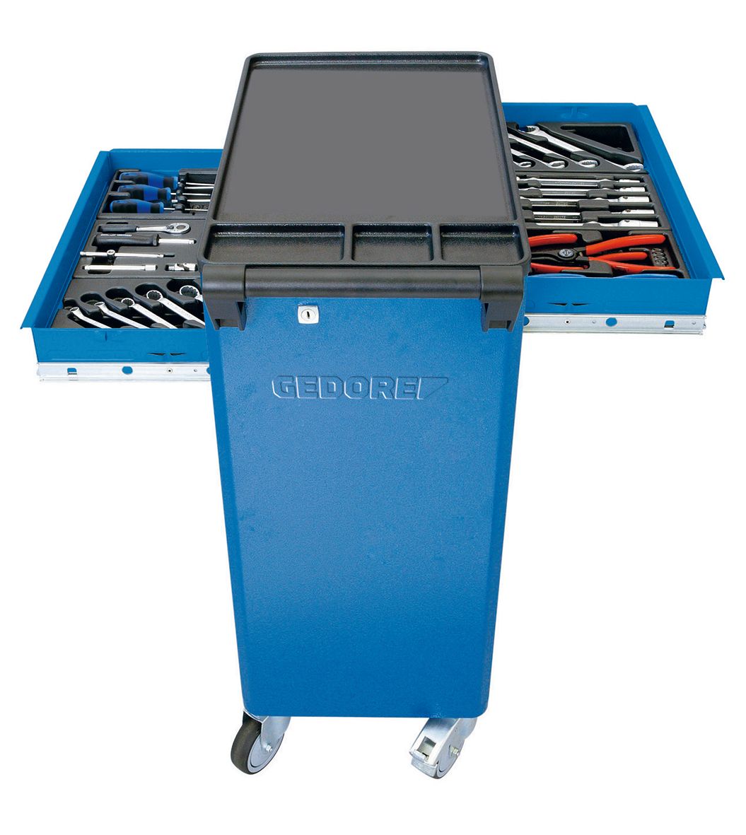 9018140 Gedore 6 Drawer Wheeled Roller Cabinet, ABS