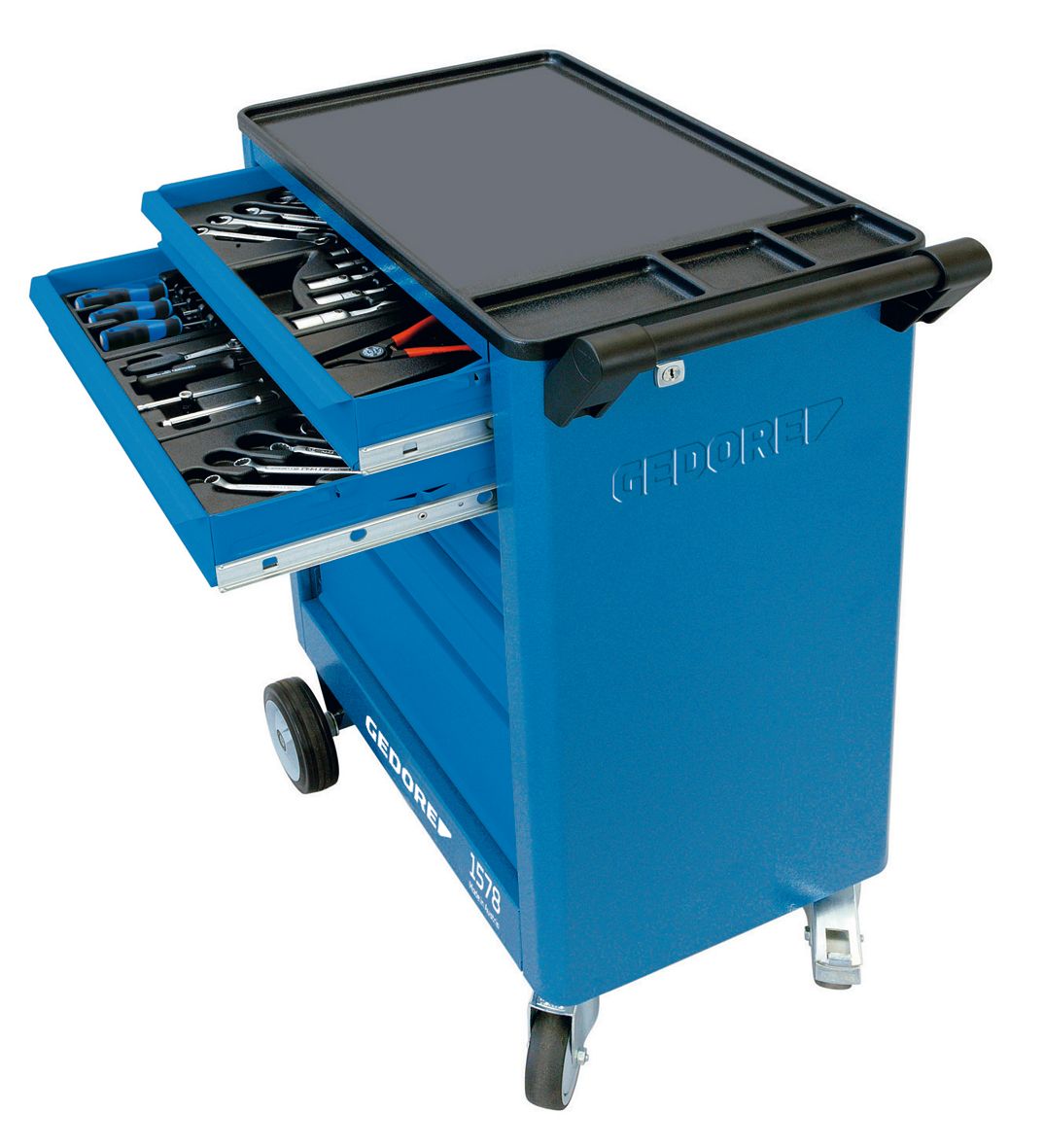 9018140 Gedore 6 Drawer Wheeled Roller Cabinet, ABS