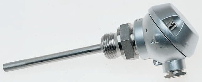Jumo PT100 RTD Sensor 6 mm Dia, 100 mm Long, 2 Wire, 400 °C Max