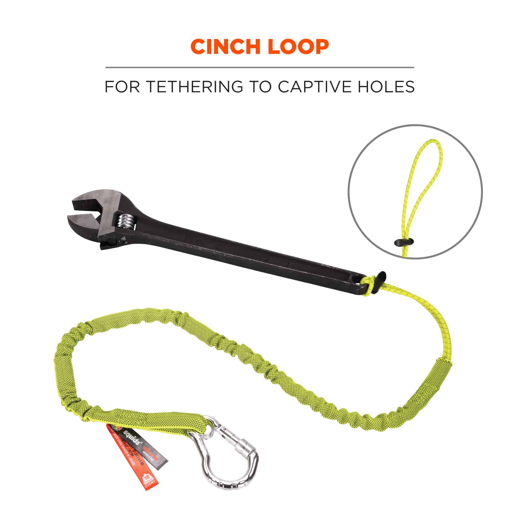19003 Ergodyne Standard Aluminium, Elastic, Nylon Tool Lanyard Lanyard, 4.5kg Capacity