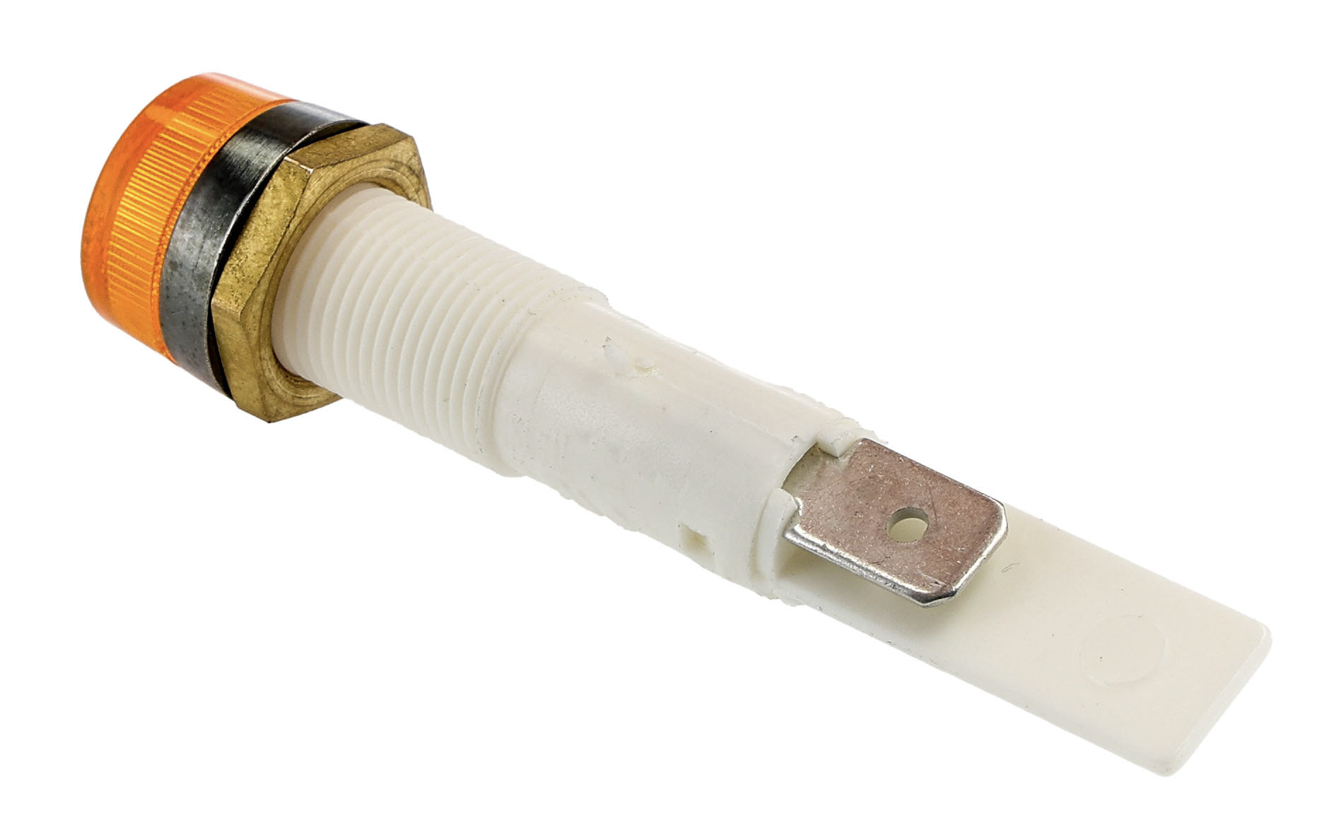 c027700fal Arcolectric (Bulgin) Ltd 0277 Series Yellow Neon Panel Mount Indicator, 12V, 10mm Mounting Hole Size, Solder Tab