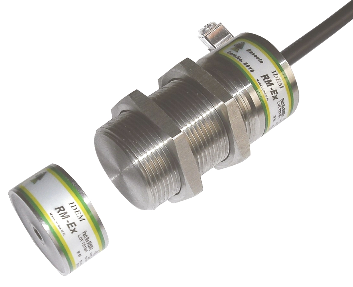 IDEM RM-Ex Series Magnetic Non-Contact Safety Switch, 316 Stainless Steel Housing, 24V dc, 2 NC, 10 m Cable