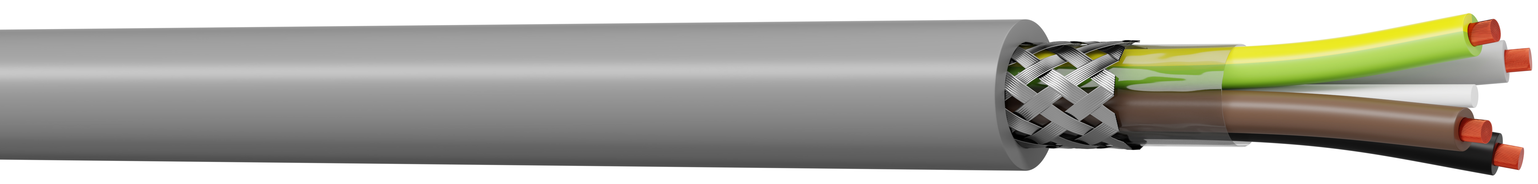 AXINDUS LIYCY1000 Control Cable, 5 Cores, 2.5mm² 13 AWG, Screened, 50 m, Grey Polyvinyl Chloride Sheath