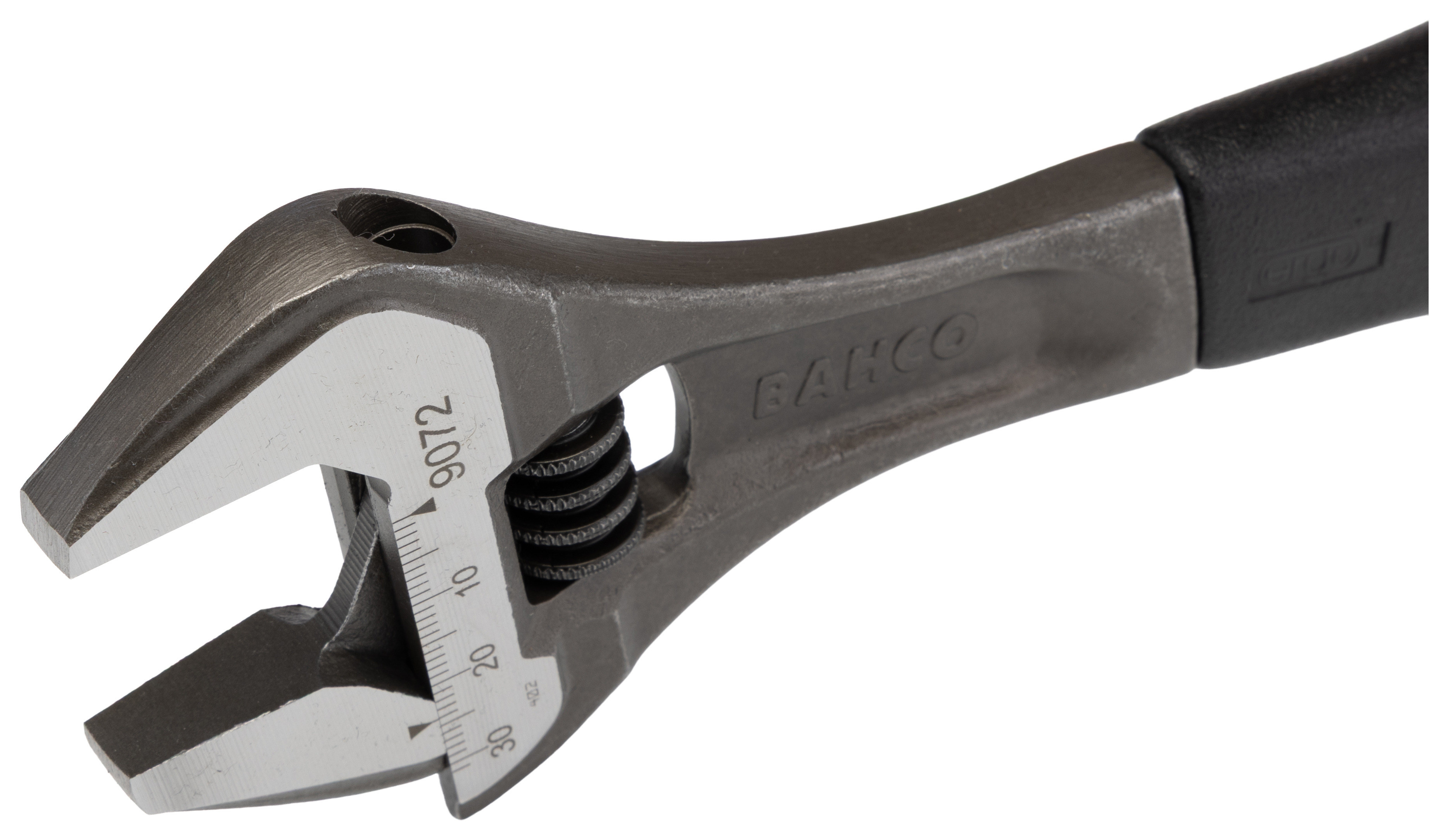 9072 Bahco Adjustable Spanner, 257mm Overall, 31 mm Jaw Capacity, Plastic Handle Non-Sparking