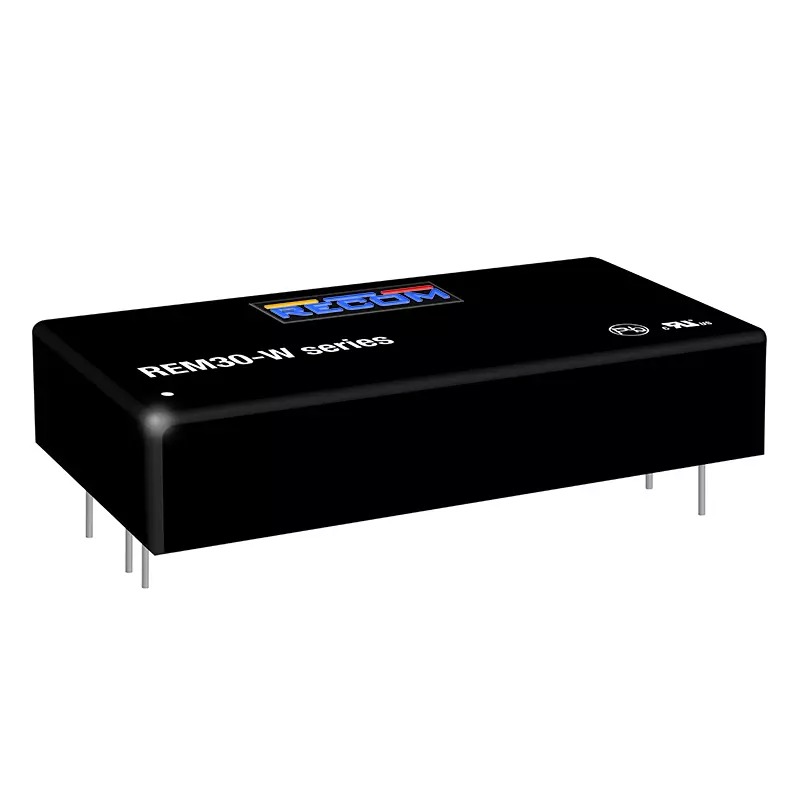 Recom REM30-W DC-DC Converter, 5V dc/ 6A Output, 18 → 75 V dc Input, 30W, Through Hole, +105°C Max Temp -40°C