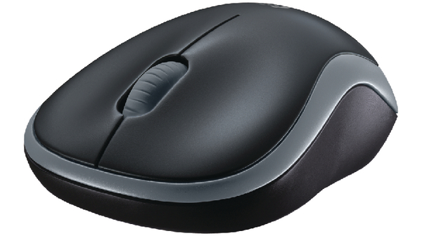 Logitech Wireless Mouse M185 3 Button Wireless M185 Optical Mouse Grey, Black